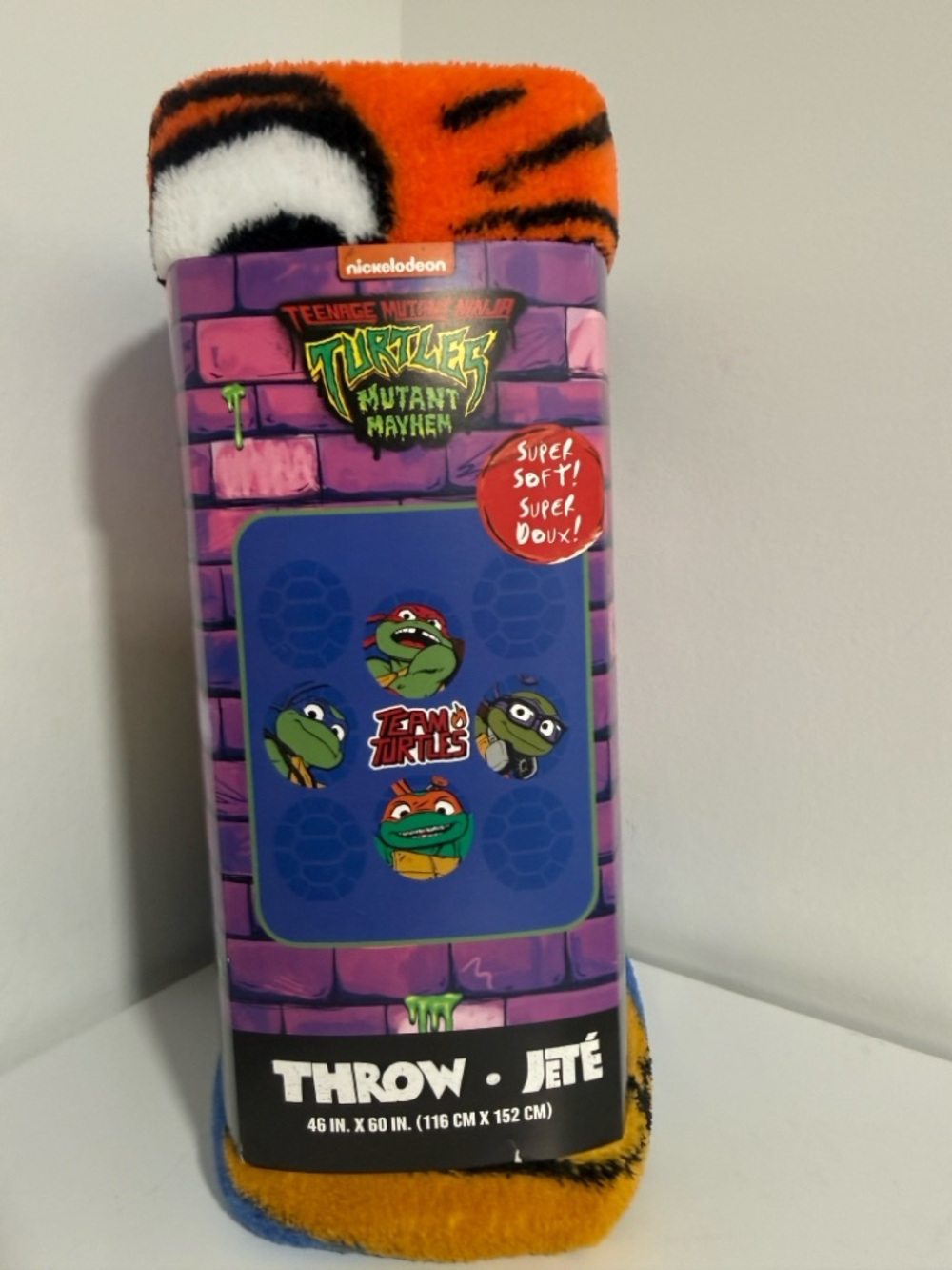 Teenage Mutant Ninja Turtles Mutant Mayhem Throw Blanket - Brand NEW